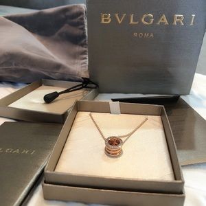 Preowned Bvlgari Zero 1 18k rose gold necklace